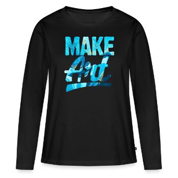 art professeur d’art artiste peinture art cadeau - T-shirt manches longues Premium bio Femme - noir - Devant - Julia (174cm)