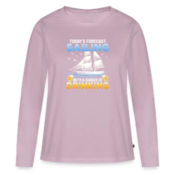 Sail sailboat ocean boat beer gift - Women's Premium Organic Long Sleeve Shirt - dusky pink - Front - Julia (174cm)