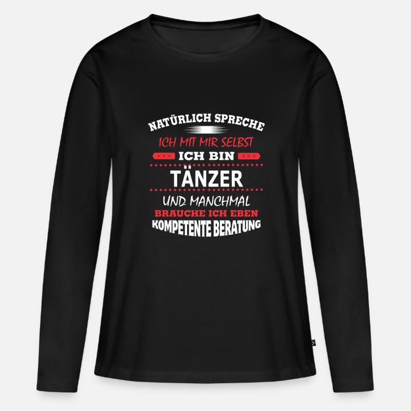 TÄNZER - Frauen Premium Bio Langarmshirt - Schwarz