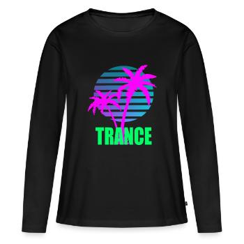 transe - T-shirt manches longues Premium bio Femme - noir - Devant - Julia (174cm)