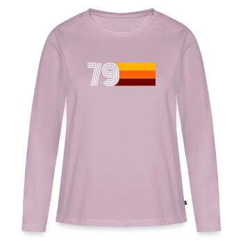 Retro 79 Geburtsjahr - Frauen Premium Bio Langarmshirt - Altrosa - Vorne - Julia (174cm)