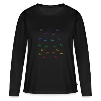 Love Rainbow Colors - Frauen Premium Bio Langarmshirt - Schwarz - Vorne - Julia (174cm)
