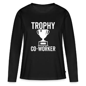 Collègue du trophée - T-shirt manches longues Premium bio Femme - noir - Devant - Julia (174cm)