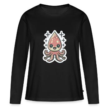 Squid Lover - Women's Premium Organic Long Sleeve Shirt - black - Front - Julia (174cm)