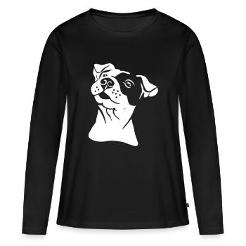 Staffordshire Terrier - T-shirt manches longues Premium bio Femme - noir - Devant - Julia (174cm)