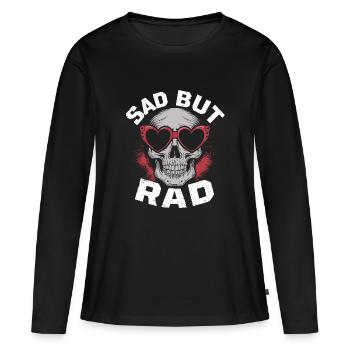 Cool goth look with depth - Women's Premium Organic Long Sleeve Shirt - black - Front - Julia (174cm)