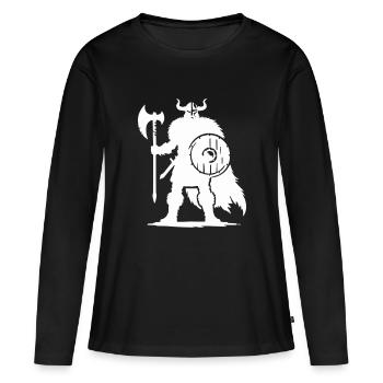Viking Warrior - Women's Premium Organic Long Sleeve Shirt - black - Front - Julia (174cm)