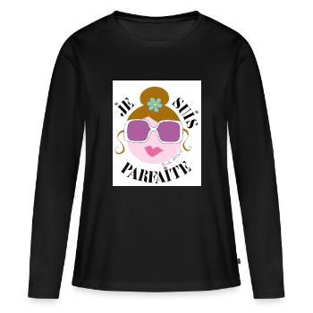 Je Suis Parfaite - T-shirt manches longues Premium bio Femme - noir - Devant - Julia (174cm)