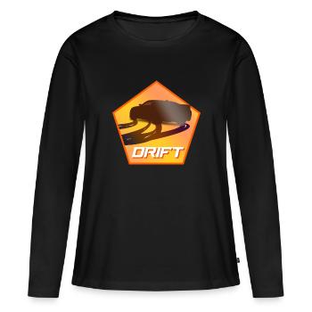 Voiture à la dérive - T-shirt manches longues Premium bio Femme - noir - Devant - Julia (174cm)