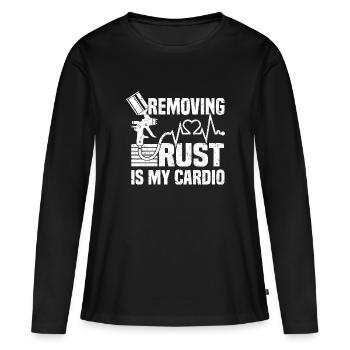 Peintres de véhicules - T-shirt manches longues Premium bio Femme - noir - Devant - Julia (174cm)