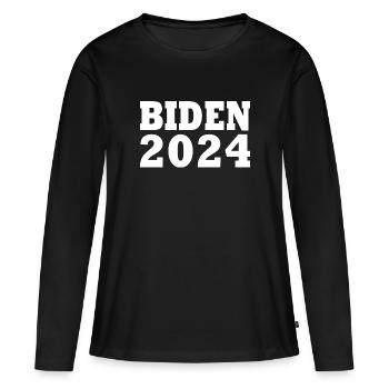 Joe biden 2024 - T-shirt manches longues Premium bio Femme - noir - Devant - Julia (174cm)