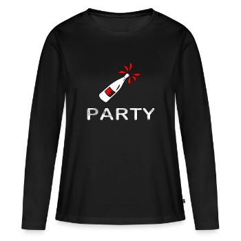Parti - T-shirt manches longues Premium bio Femme - noir - Devant - Julia (174cm)