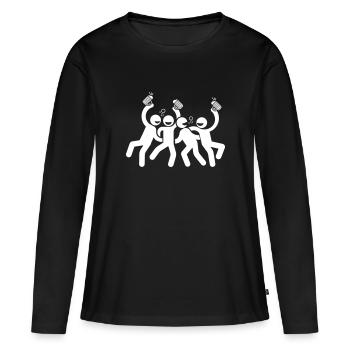 drinking drinking team - Women's Premium Organic Long Sleeve Shirt - black - Front - Julia (174cm)