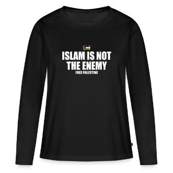 Free palestine Islam is not the enemy - Women's Premium Organic Long Sleeve Shirt - black - Front - Julia (174cm)