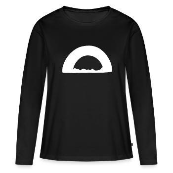 Arc Symbole Forme Herbe Ligne - T-shirt manches longues Premium bio Femme - noir - Devant - Julia (174cm)