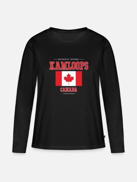 Kamloops - Women's Premium Organic Long Sleeve Shirt - black