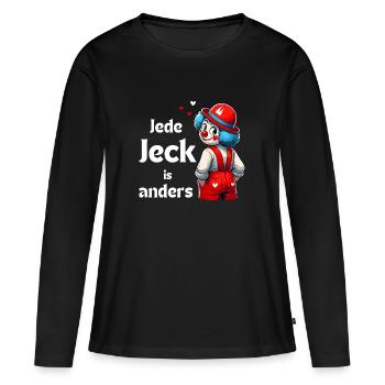 Carnaval Cologne Alaaf Clown Kölsch Rut Wiess Drôle - T-shirt manches longues Premium bio Femme - noir - Devant - Julia (174cm)