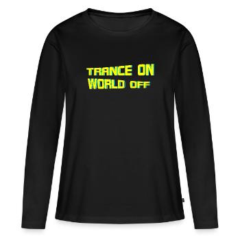 Psytrance psychédélique transe goa - T-shirt manches longues Premium bio Femme - noir - Devant - Julia (174cm)