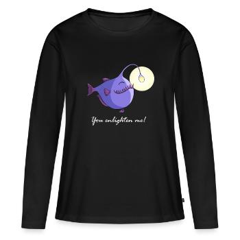 Frogfish - Women's Premium Organic Long Sleeve Shirt - black - Front - Julia (174cm)