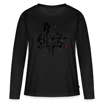 Chance aux jeux - T-shirt manches longues Premium bio Femme - noir - Devant - Julia (174cm)