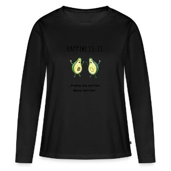 Happiness is ... finding the perfect dance partner - Frauen Premium Bio Langarmshirt - Schwarz - Vorne - Julia (174cm)