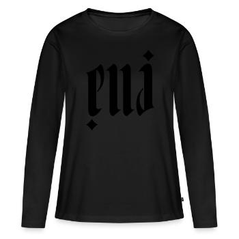 Elli-Ambigramme - T-shirt manches longues Premium bio Femme - noir - Devant - Julia (174cm)