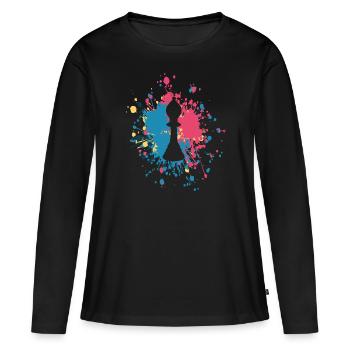 Chess Bishop Color Splash - Women's Premium Organic Long Sleeve Shirt - black - Front - Julia (174cm)