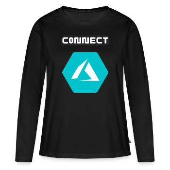 Personnes Internet Connect - T-shirt manches longues Premium bio Femme - noir - Devant - Julia (174cm)