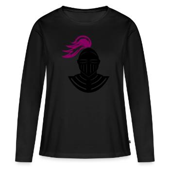 ritter - Frauen Premium Bio Langarmshirt - Schwarz - Vorne - Julia (174cm)