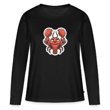 Lobster Lover - Women's Premium Organic Long Sleeve Shirt - black - Front - Julia (174cm)