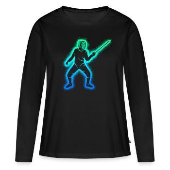 Escrime Escrime Escrime Enfants Hommes Escrime - T-shirt manches longues Premium bio Femme - noir - Devant - Julia (174cm)