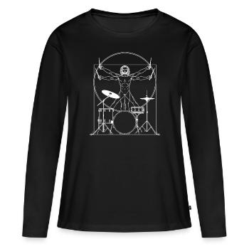 Drummer - Drum drum drum - Women's Premium Organic Long Sleeve Shirt - black - Front - Julia (174cm)