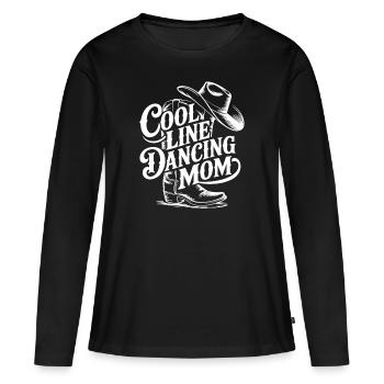 Line Dance Mom Line Dance Mom Cadeau - T-shirt manches longues Premium bio Femme - noir - Devant - Julia (174cm)