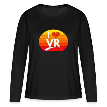 I Love Vr Sunset - Frauen Premium Bio Langarmshirt - Schwarz - Vorne - Julia (174cm)