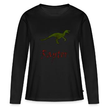 Raptor - Women's Premium Organic Long Sleeve Shirt - black - Front - Julia (174cm)