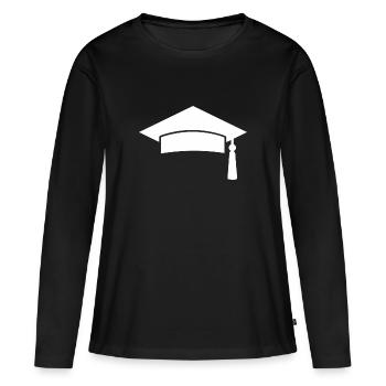 Diplôme de fin d’études secondaires - T-shirt manches longues Premium bio Femme - noir - Devant - Julia (174cm)
