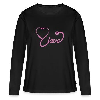 Médecin médecin médecin médecin médecin infirmier - T-shirt manches longues Premium bio Femme - noir - Devant - Julia (174cm)