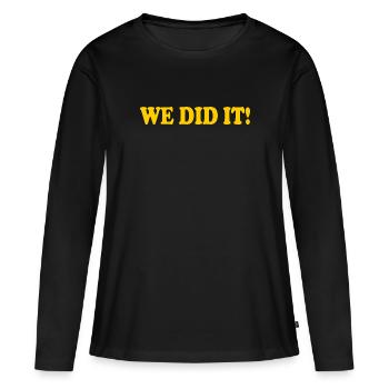 We did it - T-shirt manches longues Premium bio Femme - noir - Devant - Julia (174cm)