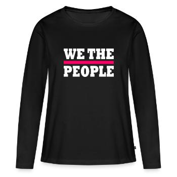 we the people - T-shirt manches longues Premium bio Femme - noir - Devant - Julia (174cm)
