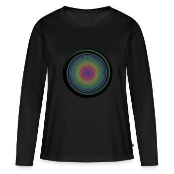 spirale - T-shirt manches longues Premium bio Femme - noir - Devant - Julia (174cm)