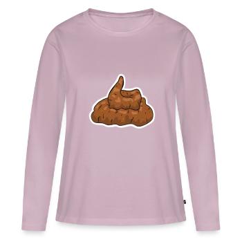 Pile de Kack - T-shirt manches longues Premium bio Femme - rose poudré - Devant - Julia (174cm)