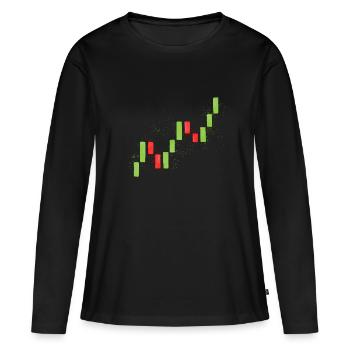 Chandeliers de commerce - T-shirt manches longues Premium bio Femme - noir - Devant - Julia (174cm)