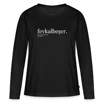 Turc févkalbeer mots turcs - T-shirt manches longues Premium bio Femme - noir - Devant - Julia (174cm)