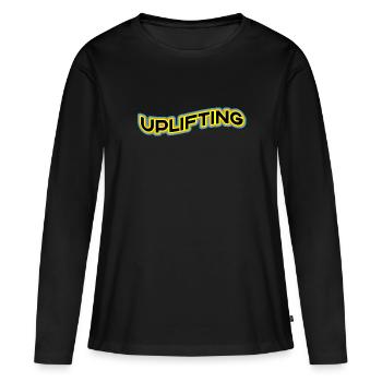 Rétro Wave Trance Édifiante - T-shirt manches longues Premium bio Femme - noir - Devant - Julia (174cm)