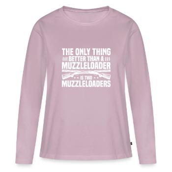 Muzzle Loader | Schießverein Gewehr Waffe Geschenk - Frauen Premium Bio Langarmshirt - Altrosa - Vorne - Julia (174cm)