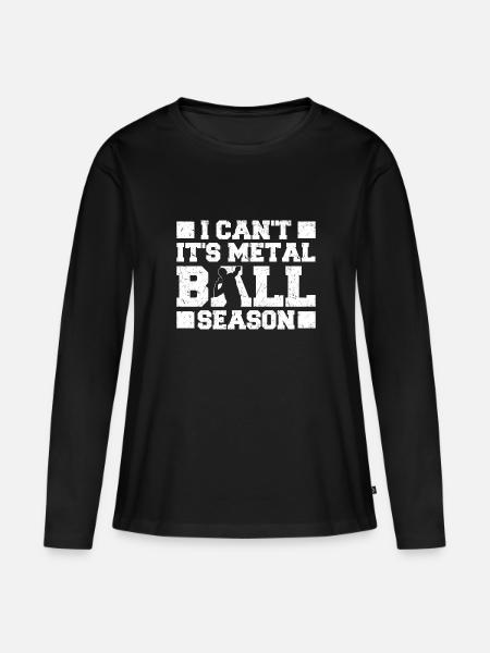Kugelstoßen - Frauen Premium Bio Langarmshirt - Schwarz
