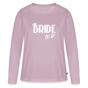 JGA Bride sera la fête de la poule mariée - T-shirt manches longues Premium bio Femme - rose poudré - Devant - Julia (174cm)