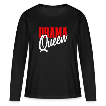 Drama Queen - T-shirt manches longues Premium bio Femme - noir - Devant - Julia (174cm)
