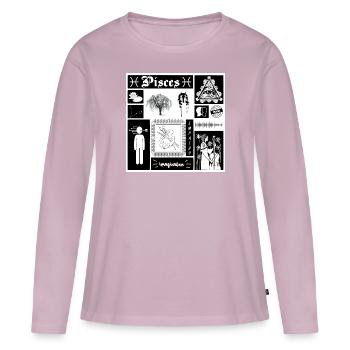 PISCES - Women's Premium Organic Long Sleeve Shirt - dusky pink - Front - Julia (174cm)