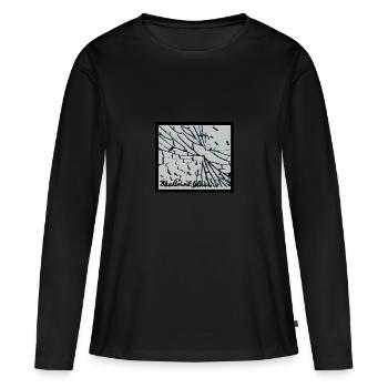 verre brisé - T-shirt manches longues Premium bio Femme - noir - Devant - Julia (174cm)